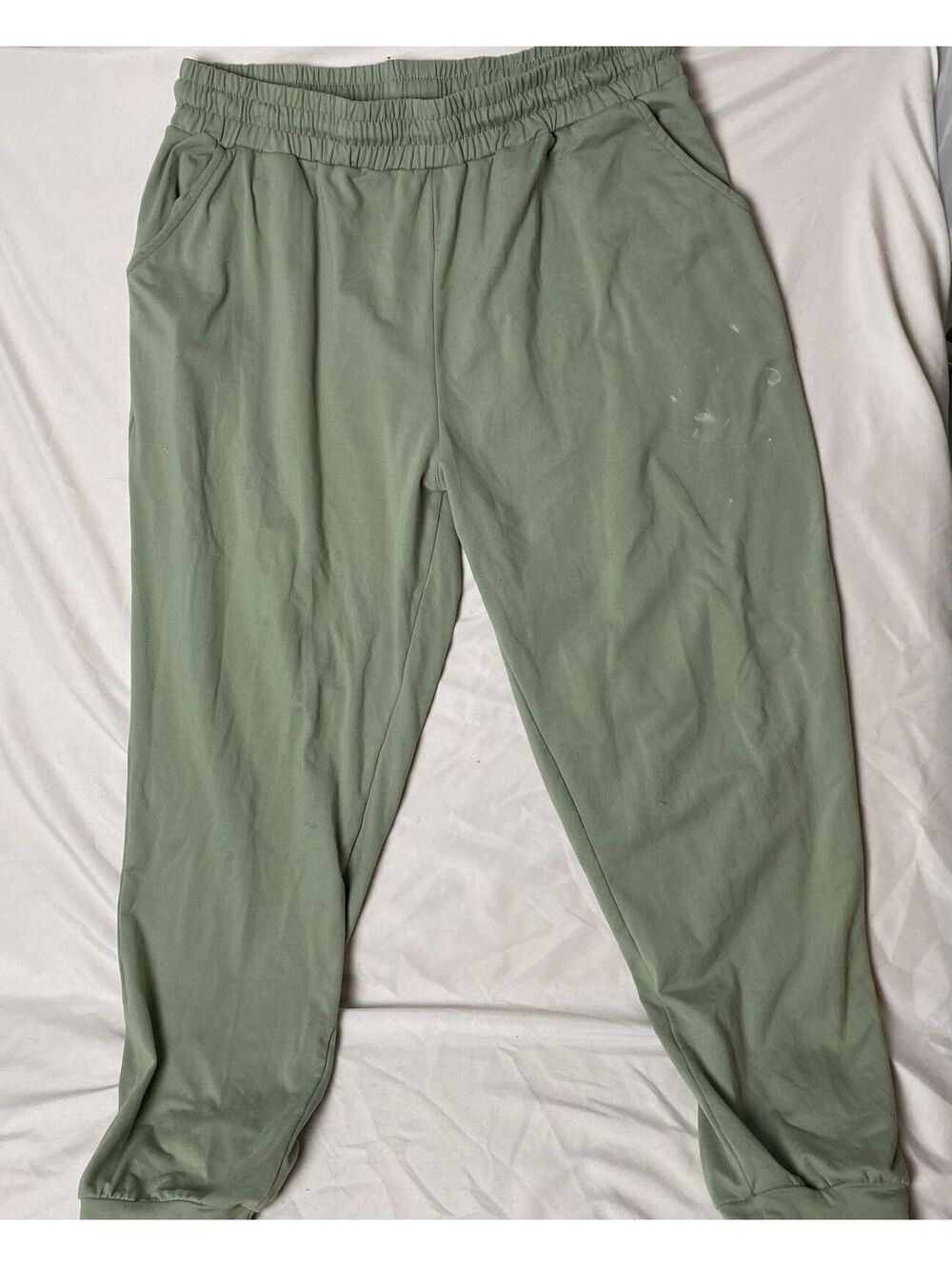 Sage green fleece lined jogger pants women's 2XL